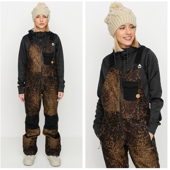 Jackets & Coats Swift Bib Overall Ski Snow Bibs In Leopard Poshmark